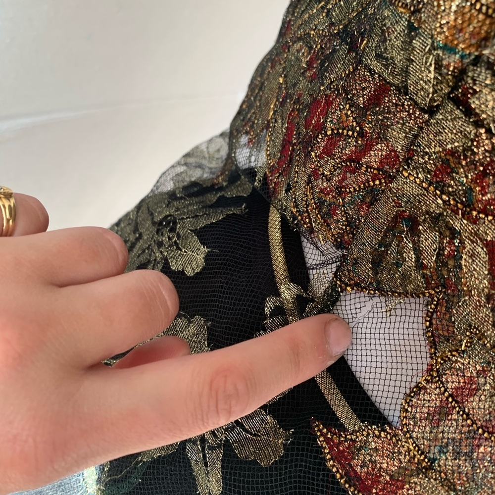 Oscar de la Renta vintage metallic lace top - Picture 16 of 16